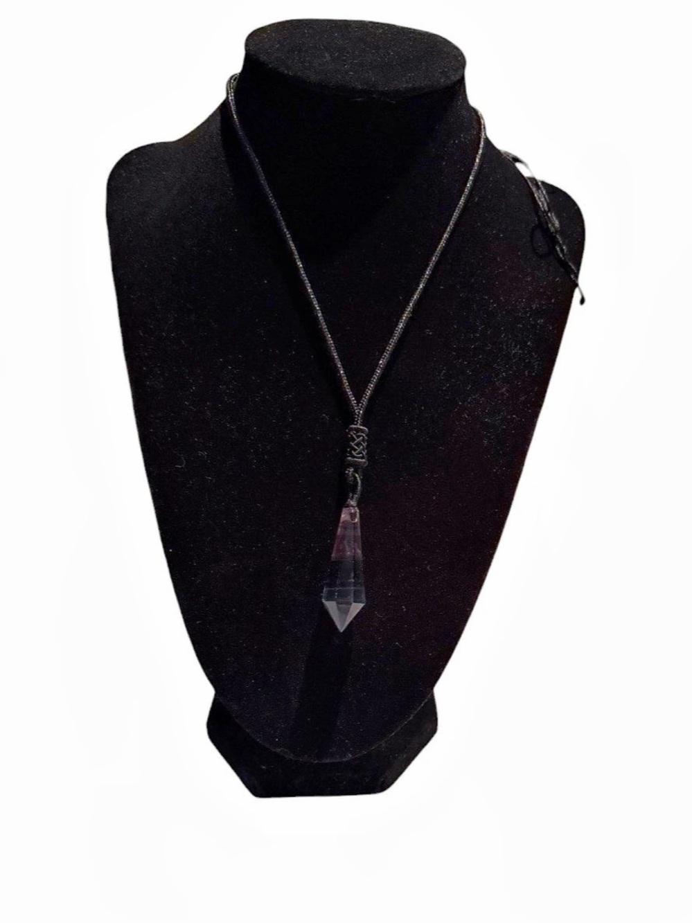 Mindful Souls Hexagon Crystal Pendulum Necklace New
